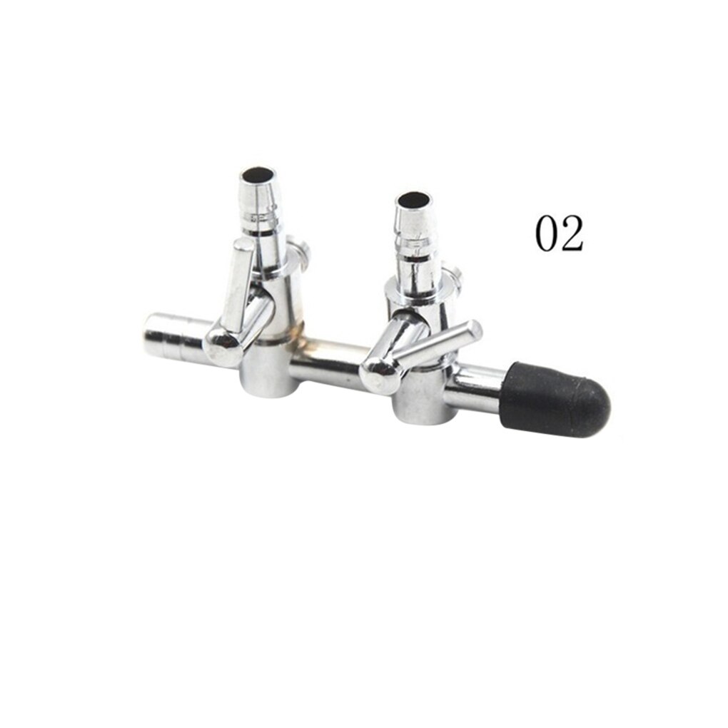 Aquarium Air Flow Pipe Fishtank Air Regulator Valve Oxygen Pump Air Flow Stainless Steel Tube: 2