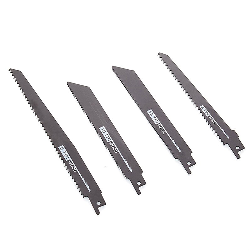 18v elektrische reciprozaagbladen, draadloos, tafelmodel, mini, draagbaar, tuinzaag, accu, oplaadbare kettingzaag, houtgereedschap: Zaagblad 4pc