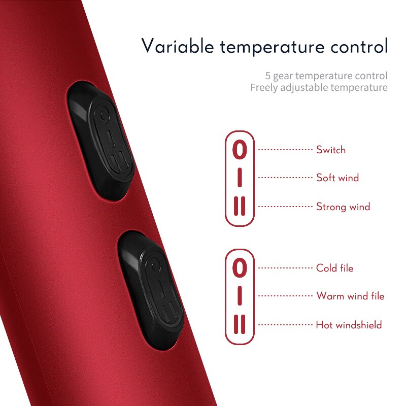 Negative Ion Blow Dryer EU Plug Hair Dryer and Cold Powerful Blowdryer Salon/home Ceramic Hair Styling Machine