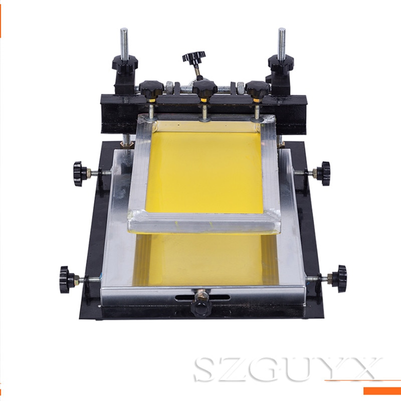 Manual silk screen Taiwan SMT manual stamping station solder paste screen printing machine screen printing machine trumpet