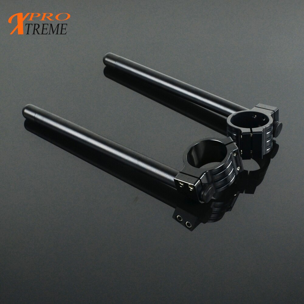 Cafe racer motorcykel styr justerbart cnc 31 35 36 37 39 40 41 43 45 46 47 48 50 51 52 53 54 55 mm klip på gaffelstyr