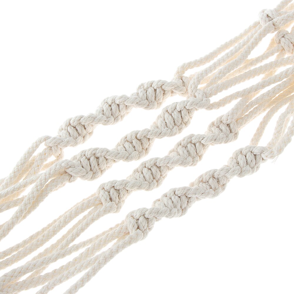 Macrame Plant Hangers Handmade Indoor Outdoor Hanging Planter Basket No Tassels Basket Cotton Rope with Beads Flower Pot Holder