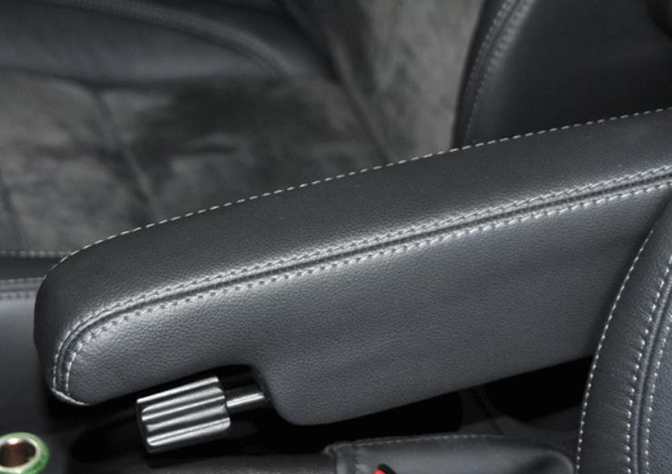 Pour Land Rover Freelander 2 (2007) cuir microfibre côté conducteur/passager accoudoir poignée décor couverture Protection garniture: Gris / Left and right 2pcs