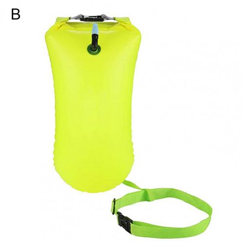 Bouée De Natation Gonflable – Flotteur Sécurité Et Sac Étanche, 90kg, Orange/Rose