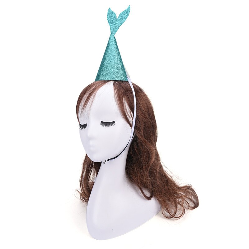 DIY Lovely Mermaid Tail Hats Glitter Mermaid Hats Headdress Wedding Girl Friend Kid's Birthday Party Decorations: Default Title