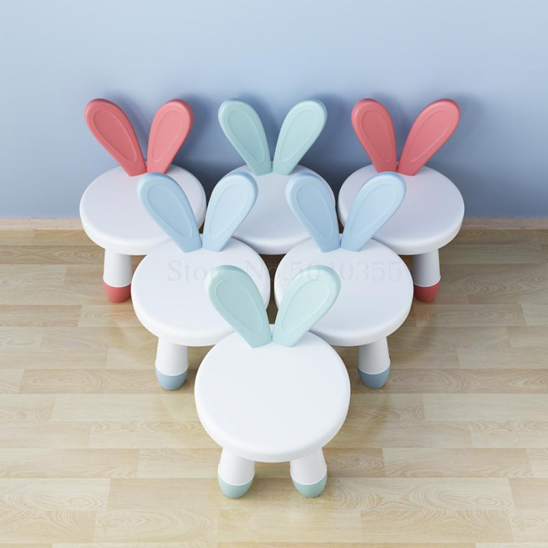 Taburete para bebé, asiento trasero de dibujos animados, banco pequeño de plástico grueso para niño, silla para bebé, hogar