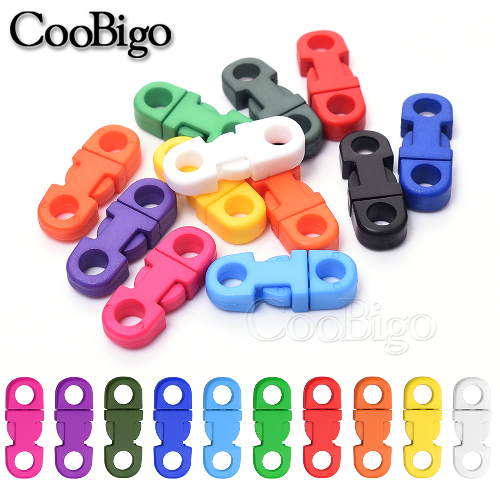 10 pçs fivela de liberação lateral de plástico mini paracord pulseira clipe fecho para câmeras cinta coleiras pet mochila acessório diy colorido