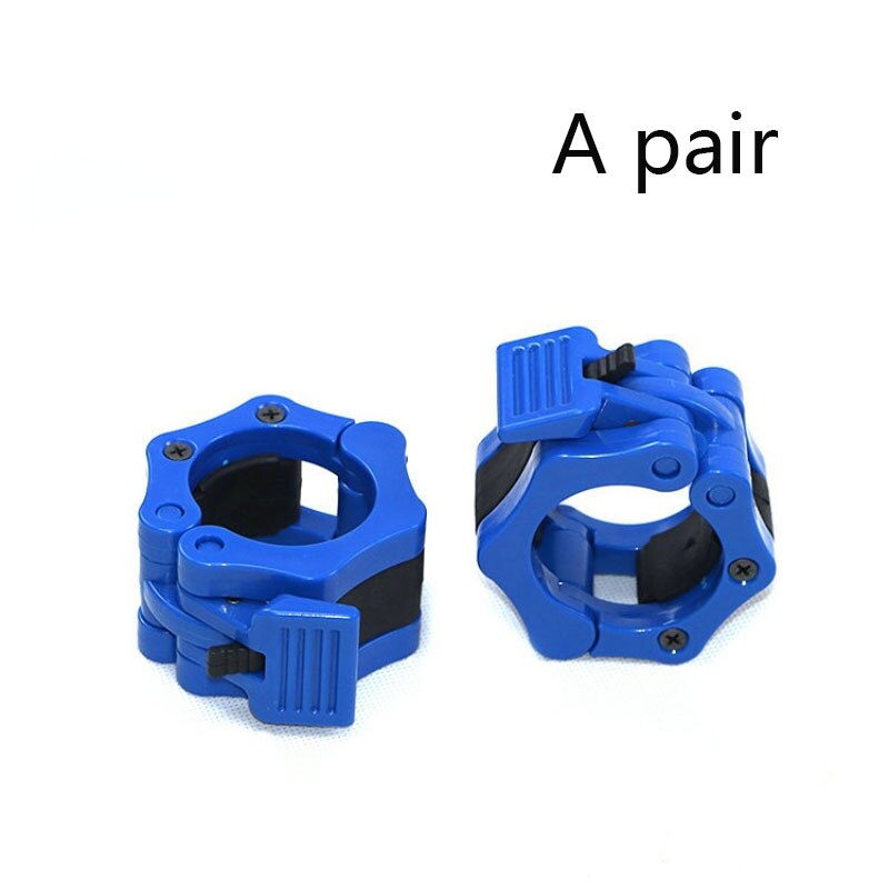 Abrazaderas de barra de pesas de liberación rápida, Clips de barra de pesas olímpica para levantamiento de pesas y entrenamiento de fuerza, 50mm: Blue-A pair