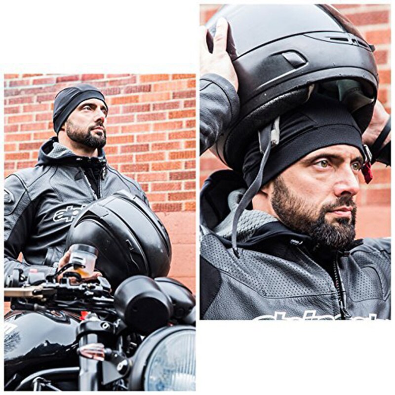 Unisex hurtigtørrende åndbar hat motorcykelhjelm i racerkappe under hjelm beanie cap beskyttelsesudstyr motorcykel tilbehør
