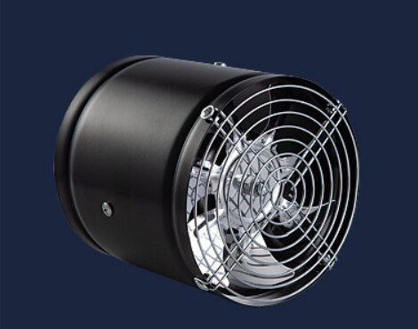 Pipe Stainless steel Exhaust Fan Window Duct Air Ventilation Blower Toilet Kitchen Ventilator Booster Extractor Industrial Fan: 7inch / Orange