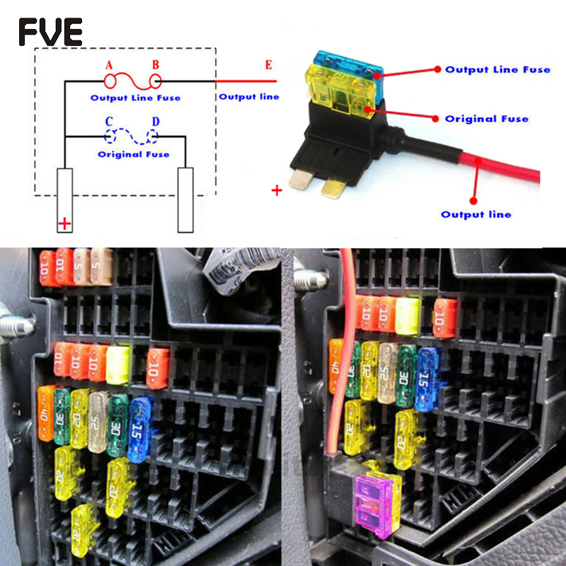 Portafusibles de hoja media estándar MINI micro de perfil bajo para coche, camión, barco, SUV, para instalación rápida y rápida, adaptador de tapa de fusible