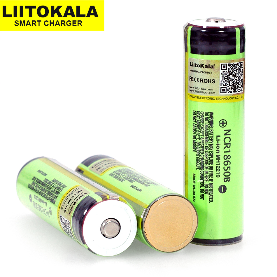 Liitokala 18650 3,7 V 3400mah NCR18650B para recargable, placa de protección de batería de litio, batería para linterna adecuada