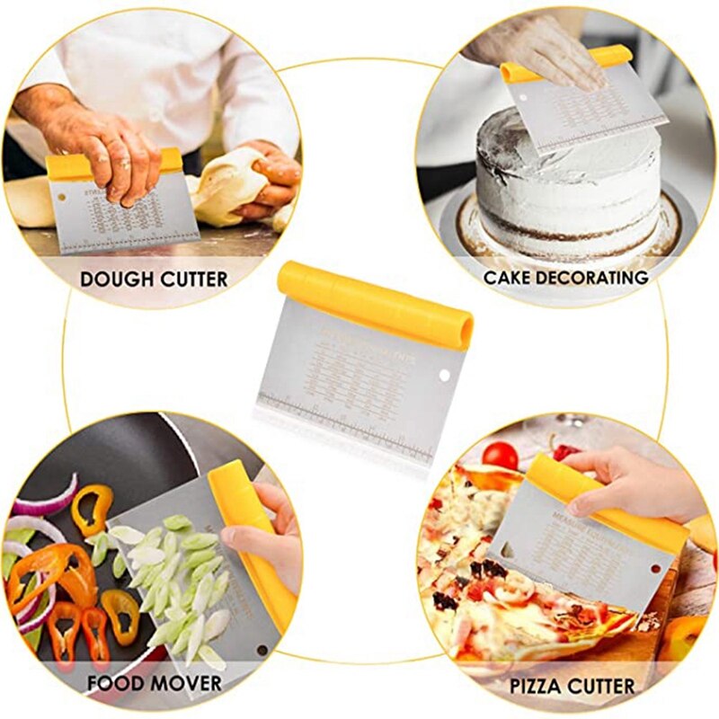 Stainless Steel Dough Scraper/Chopper and Flexible... – Grandado