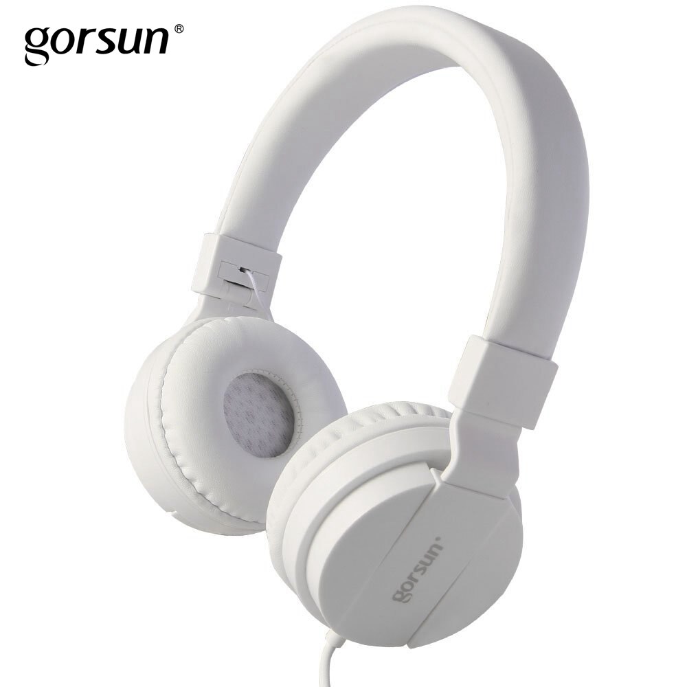 Bashörlurar, lätta stereo hopfällbara trådade hörlurar för barn justerbart huvudband headset för telefoner dator pc musik: Vit