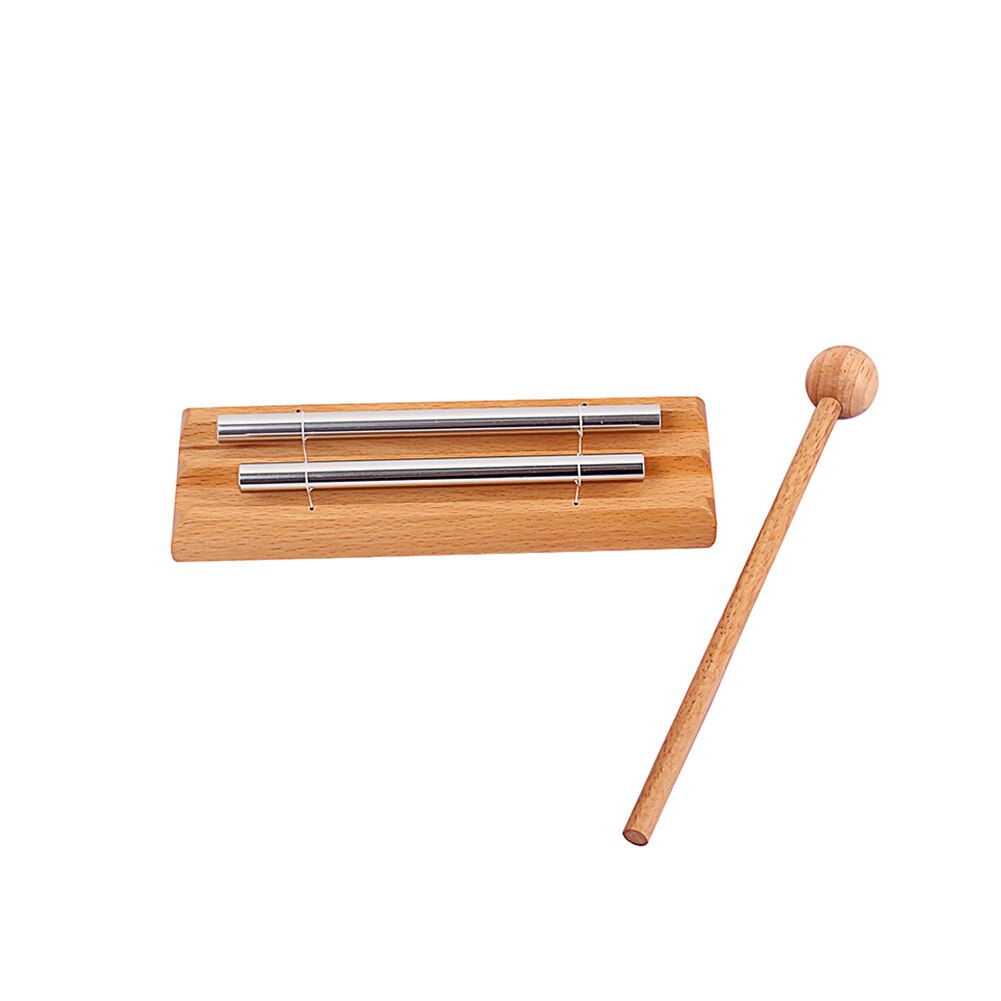 Instrumento de percusión de madera para sanación de energía con Mazo, bolsa de almacenamiento, carillón de meditación, campana Musical para aula, Mindfulness