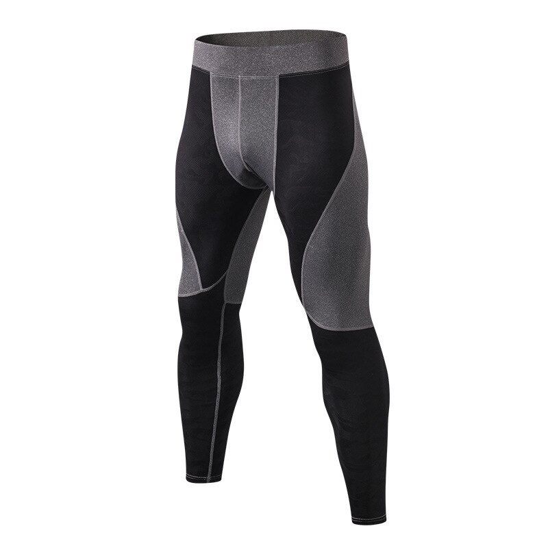 Nuovo Mens di Sport Leggings Autunno Inverno PRO Compressione Stretto Pantaloni Per Il Fitness All&#39;aperto Palestra di Alta Elastico Pantaloni Mimetici Formato di UE: Black / S