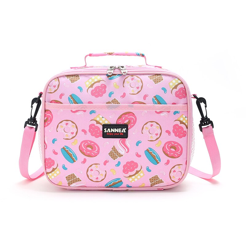 Insulated Kid Lunch Bag Box for Boys Girls Toddlers Children Thermal Cooler Food Picnic Pack, BPA Free: Pink