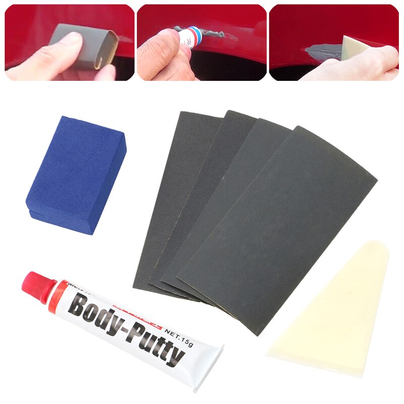 15g, masilla para el cuerpo del coche, relleno de arañazos, pluma de pintura, herramienta de reparación suave