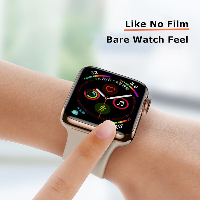 Zacht Glas Voor Apple Horloge 3 4 5 6 Se 44Mm 40Mm 42Mm 38Mm (Niet gehard) 9D Hd Veiligheid Iwatch Film Apple Horloge Screen Protector
