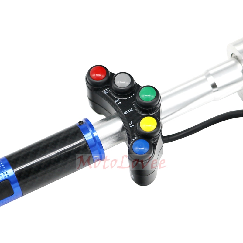 MotoLovee Motorrad Schalter Motorrad Lenker Schalter Scheinwerfer Anzeige Horn Aluminium Universal- Rolle Multifunktions DIY