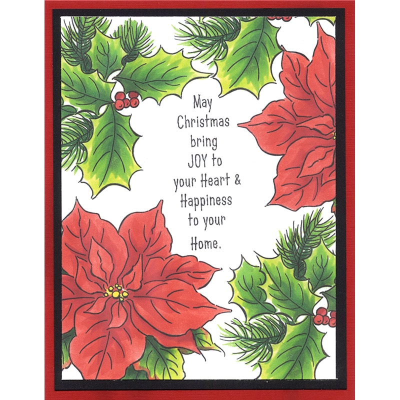 Blooming Poinsettia Season Moment Transparent Clear Stamps Seals Stamp for DIY Scrapbooking Paper Crafts Cards Making