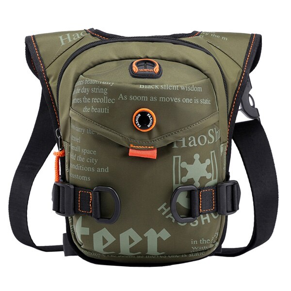 Bolsa cartuchera de nailon para hombre, riñonera cinturón de cadera, bolsos de hombro tipo bandolera para montar en motocicleta: Army Green