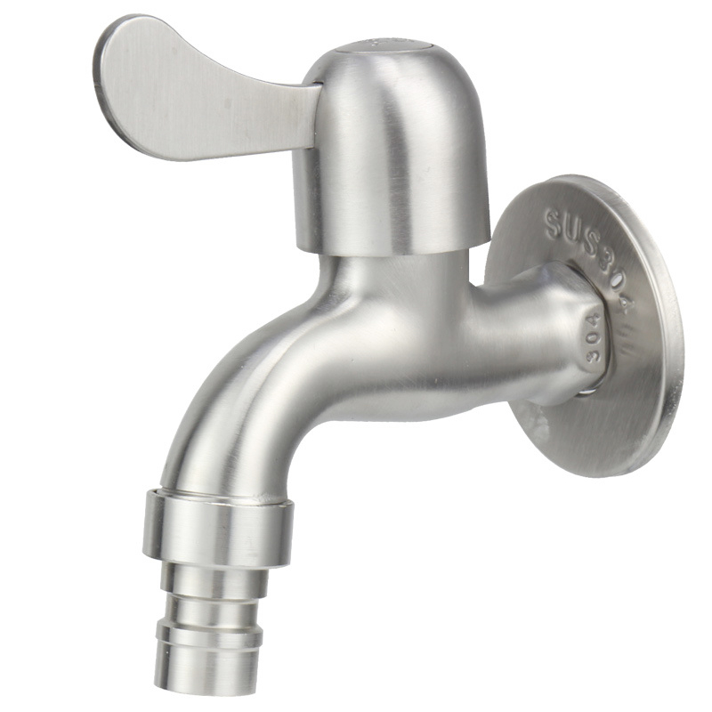 Garten-Wasserhahn aus Edelstahl 304, schnell zu öffnender Wasserhahn, Waschmaschine, Kaltwasserhahn, Mopp-Schwimmbad-Wasserhähne