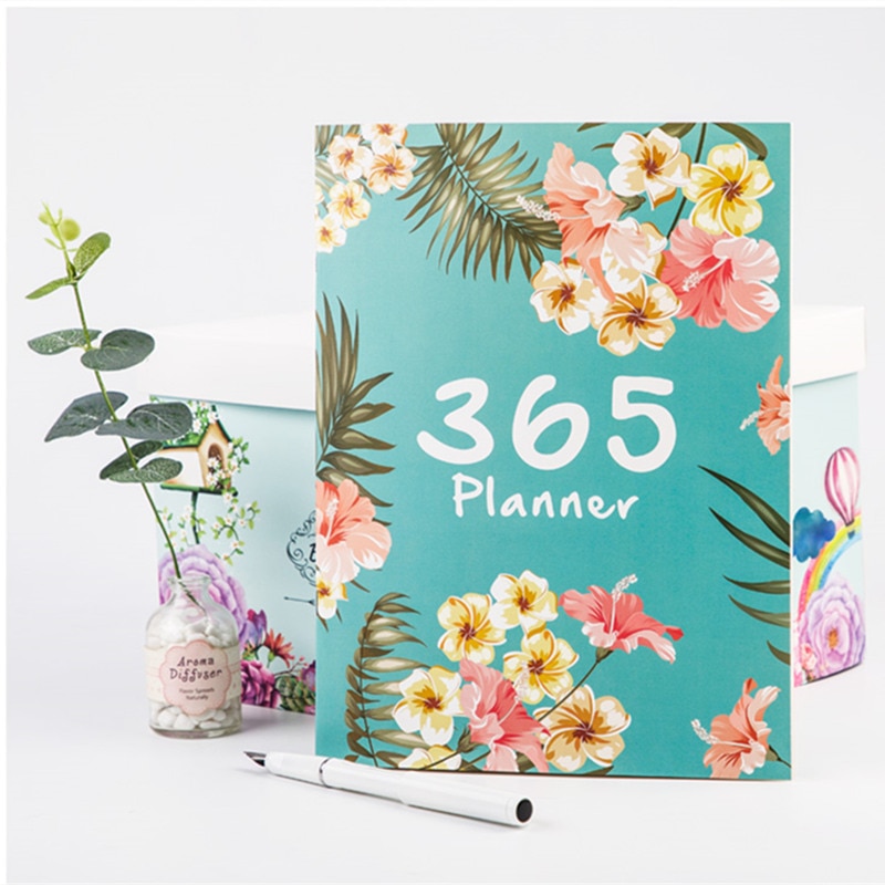 DIY 365 Days Planner Organizer A4 Notebook Monthly Weekly Schedule Writing Book No time limit