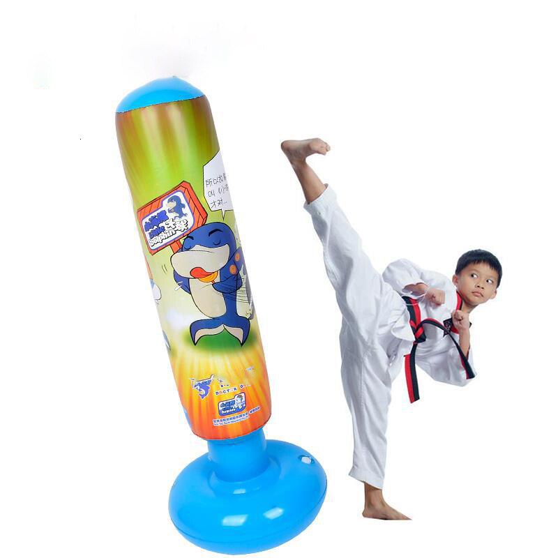 Enfant Fitness gonflable gobelet tour de frappe sac jeu de plein air sac de sable maison gymnastique boxe debout combat formation soulagement du Stress jouet