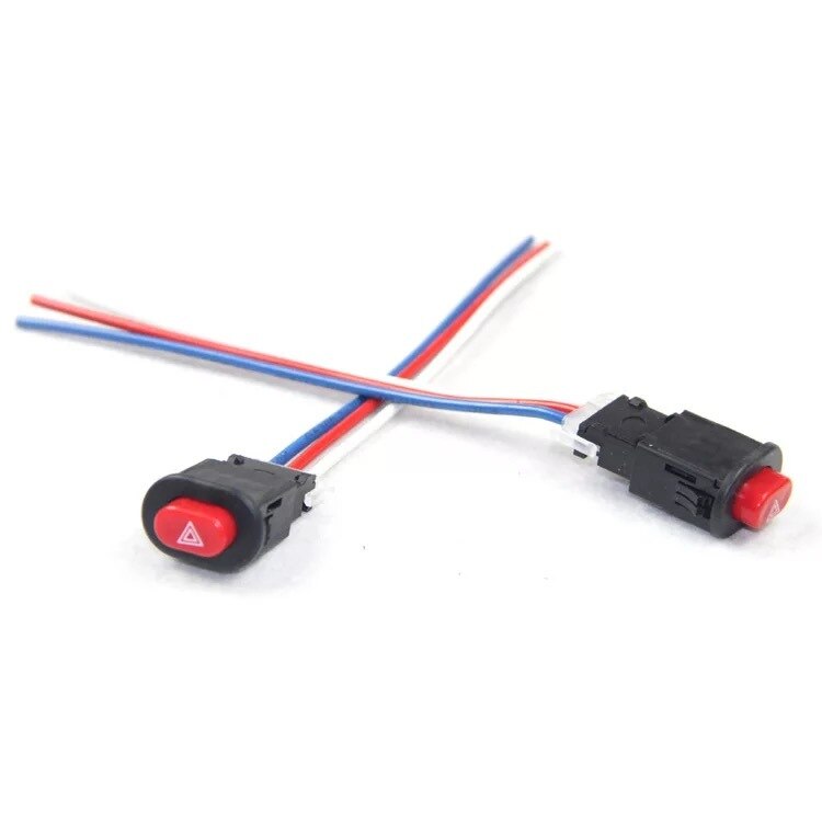 Motorcykel tuning dele hazard light kontakt knap dobbelt blink advarsel nødlys signal blink med 3 ledninger indbygget lås