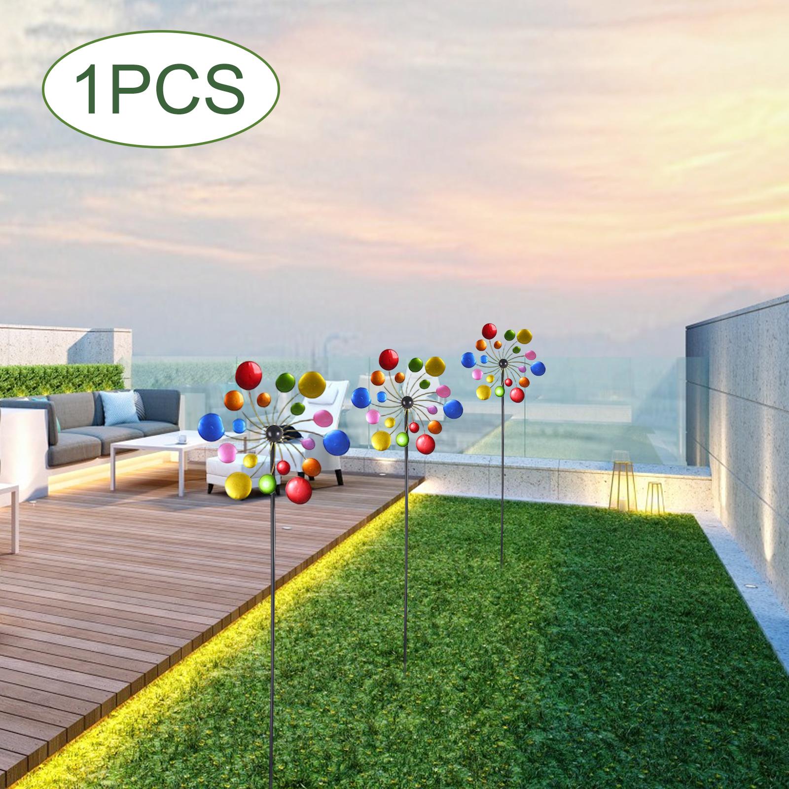 Rotating Windmill Housewarming Iron Wind Spinners Wind Sculptures for Landscape Patio Farmhouse Lawn Decor