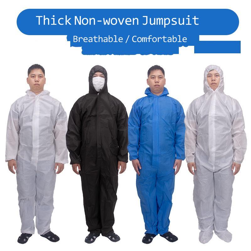 Engangs beskyttelsesbeklædning sikkerhed og beskyttelse sms nonwoven stof tykkere overall cleanroom støvtæt jumpsuit beklædningsgenstand