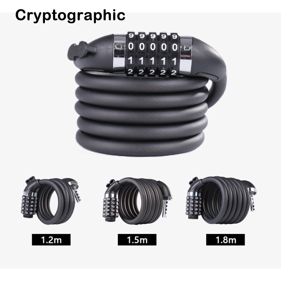 Wheelup bicycle lock anti-theft mountain bike password lock steel cable bike lock bicycle electric car lock riding accessories