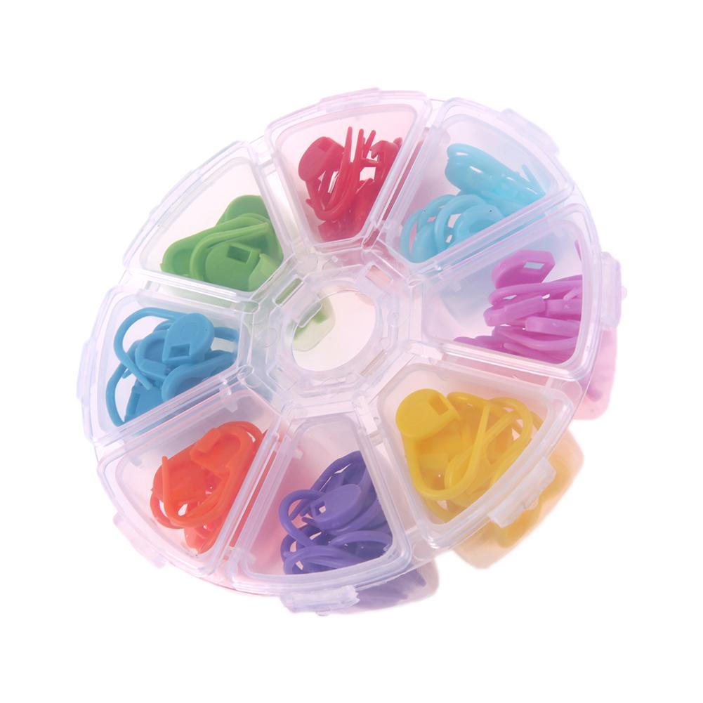 104 Pcs Locking Stitch Markers Resin Small Clip Knitting Tools Crochet Latch Knitting Accessories Needle Clip Hook with box