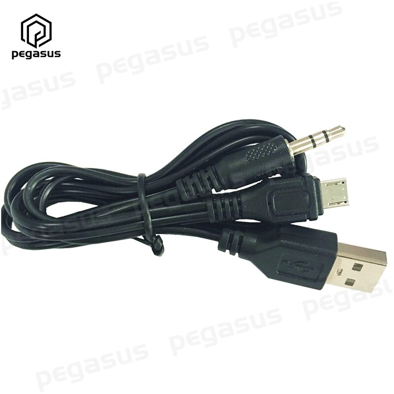 0.5M Micro 5 Pin Male Naar Dc 3.5Mm Jack + Usb 2.0 Male Audio Kabel Voor Android Apparaat s7 Aux Lading Cord
