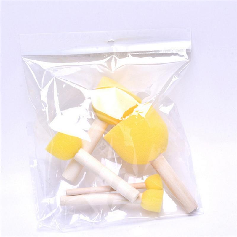 5 uds DIY esponja redonda pintura pincel manualidades Graffiti pintura herramientas esponja Stippler para chicos, niños, bebés