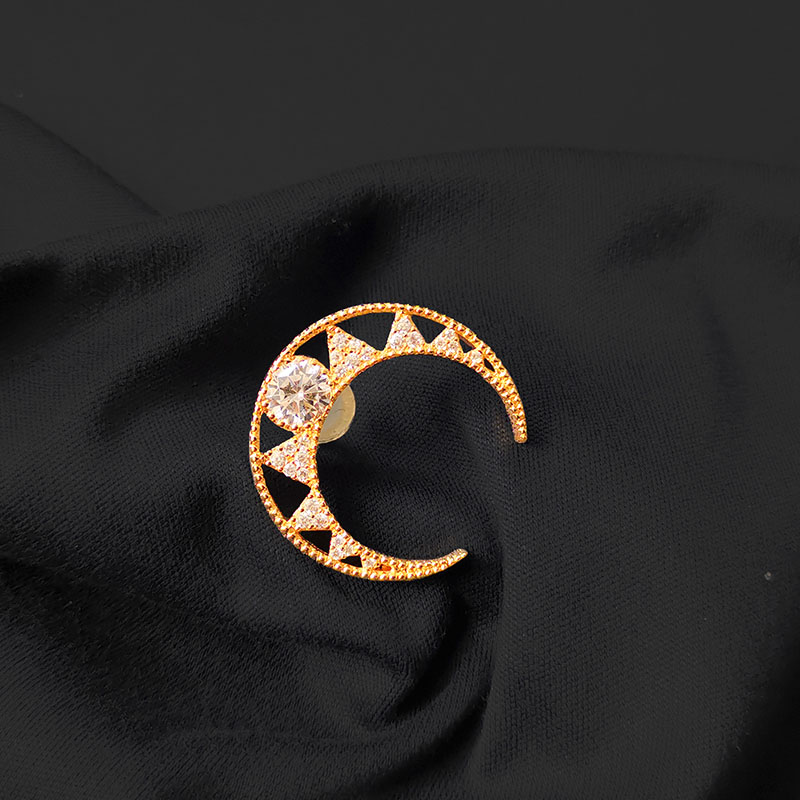 S925 Zilveren Ster En Maan Ketting Asymmetrische Maan Persoonlijkheid Oorbellen Mode Monaco Vrouwen Sieraden: Earrings3-Single
