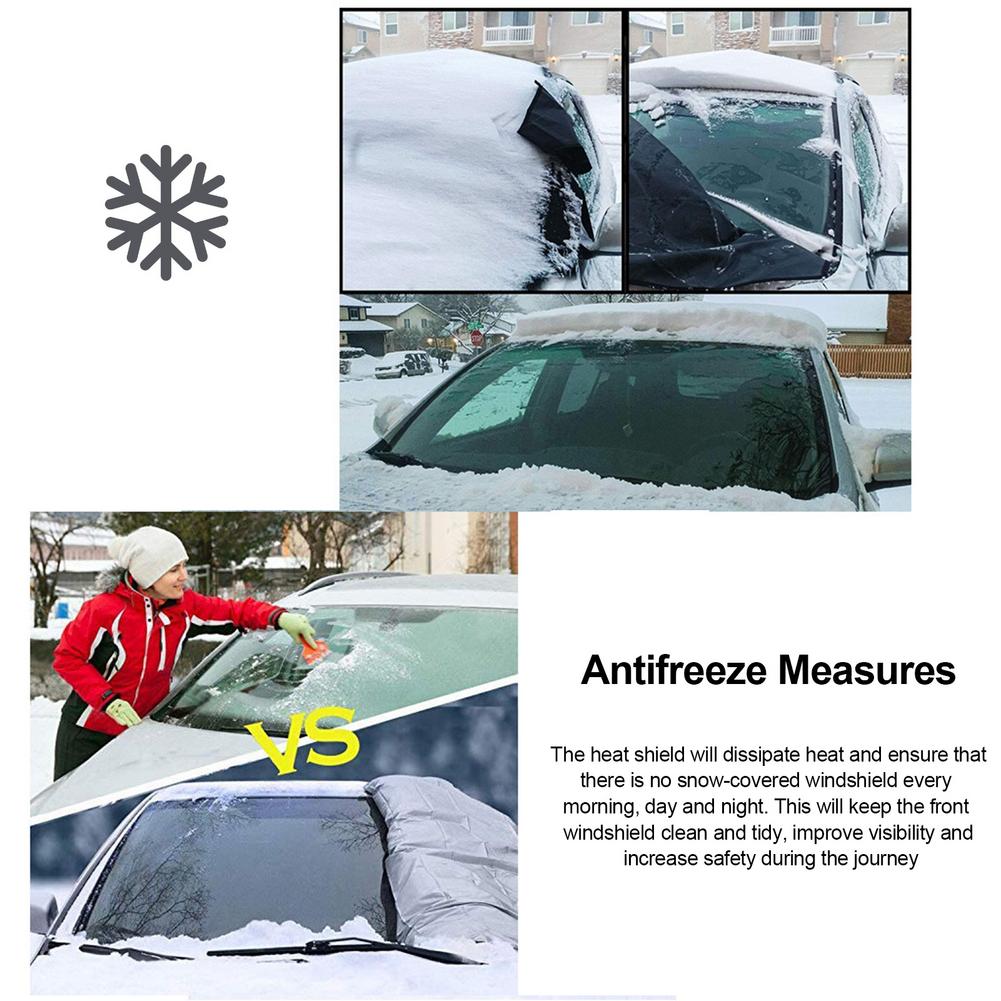 Vvcesidot Auto Windshield Snow Cover Ice Removal Wiper Sun Visor Protector
