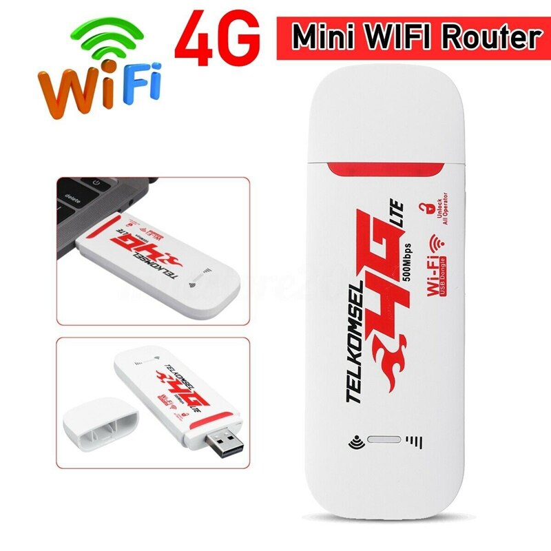 Bærbar 4g/3g lte bil wifi router hotspot 150 mbps trådløs usb dongle mobilt bredbåndsmodem simkort ulåst