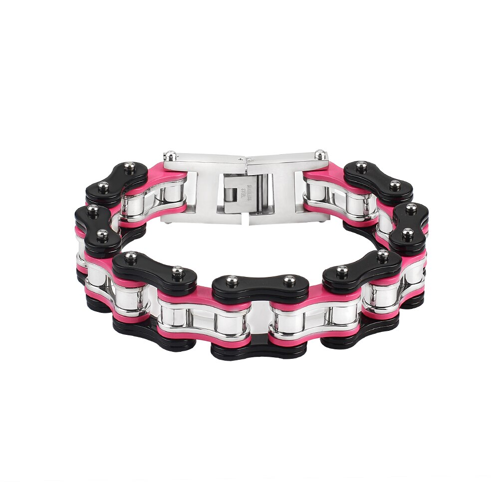 Punk Stainless Steel Bike Chain Bracelet Mens Bangle Link Chain Motorcycle Bicycle Style Bracelets Jewelry