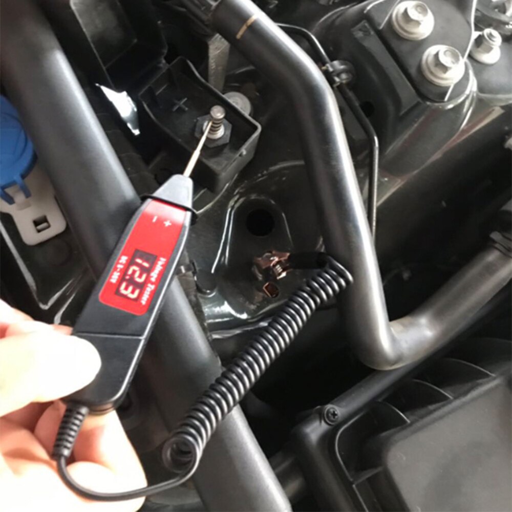 Bolígrafo de prueba de voltaje eléctrico LCD Digital portátil para coche, herramienta de reparación, sonda Detector, probador de circuito automotriz, Detector de voltaje, pluma de prueba