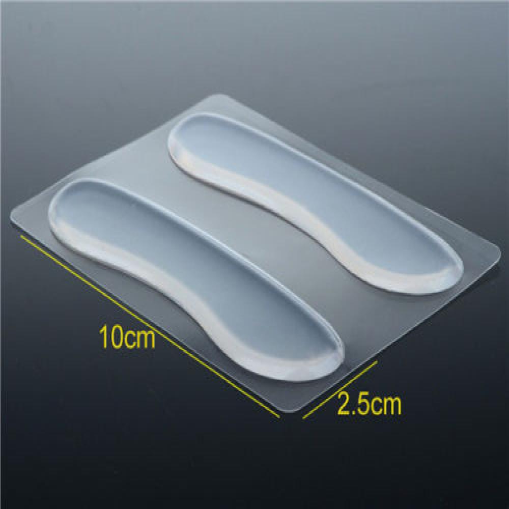 1 Paar Siliconen Gel Hiel Kussen Protector Schoen Insert Pad Binnenzool Voetverzorging Transparante Voet Voeten Care Tool