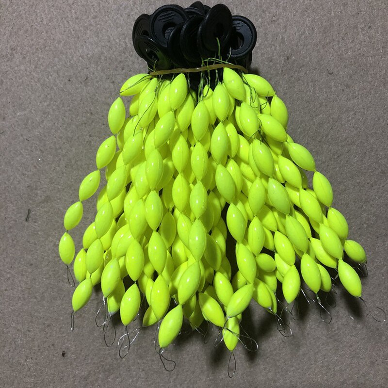Haricots flottants Seven Star S/M/L, facile à utiliser, fabrication de plate-forme, perles ovales rouges/jaunes, pêche à la carpe J447, 50 ensemble/lot