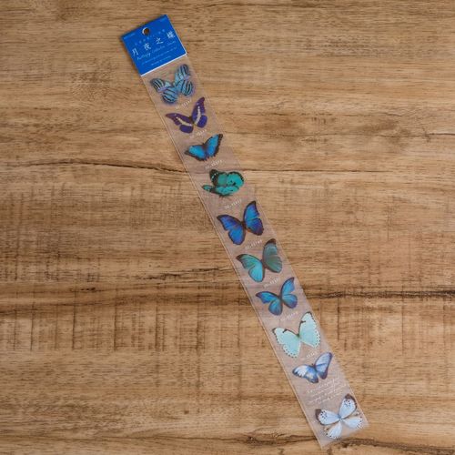 Sommerfuglesamler-serie maskering washi tape retro dekorativt selvklæbende tape gør-det-selv scrapbog klistermærke etiket papirvarer: 03