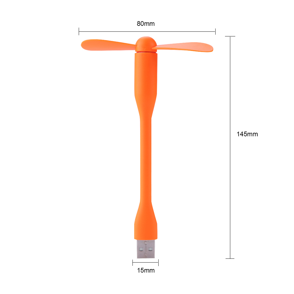USB Small Fan Flexible Bendable Mini Fan For Power Bank Laptop PC Charger Portable Hand Cooling Fans For Computer Summer Gadgets: Yellow