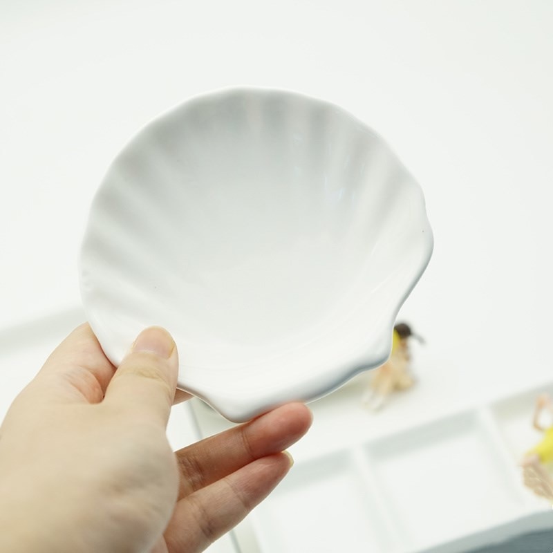 Keramische Aquarel Palet Shell-Vormige Vierkante Drie-Grid Palet Kunst Levert Professionele Schilderen Keramische Levert