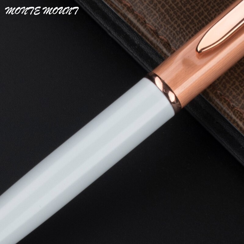 Rose Gouden Pen Kawaii Balpen Zwarte Inkt Briefpapier Luxe School kantoorbenodigdheden Metalen Balpen