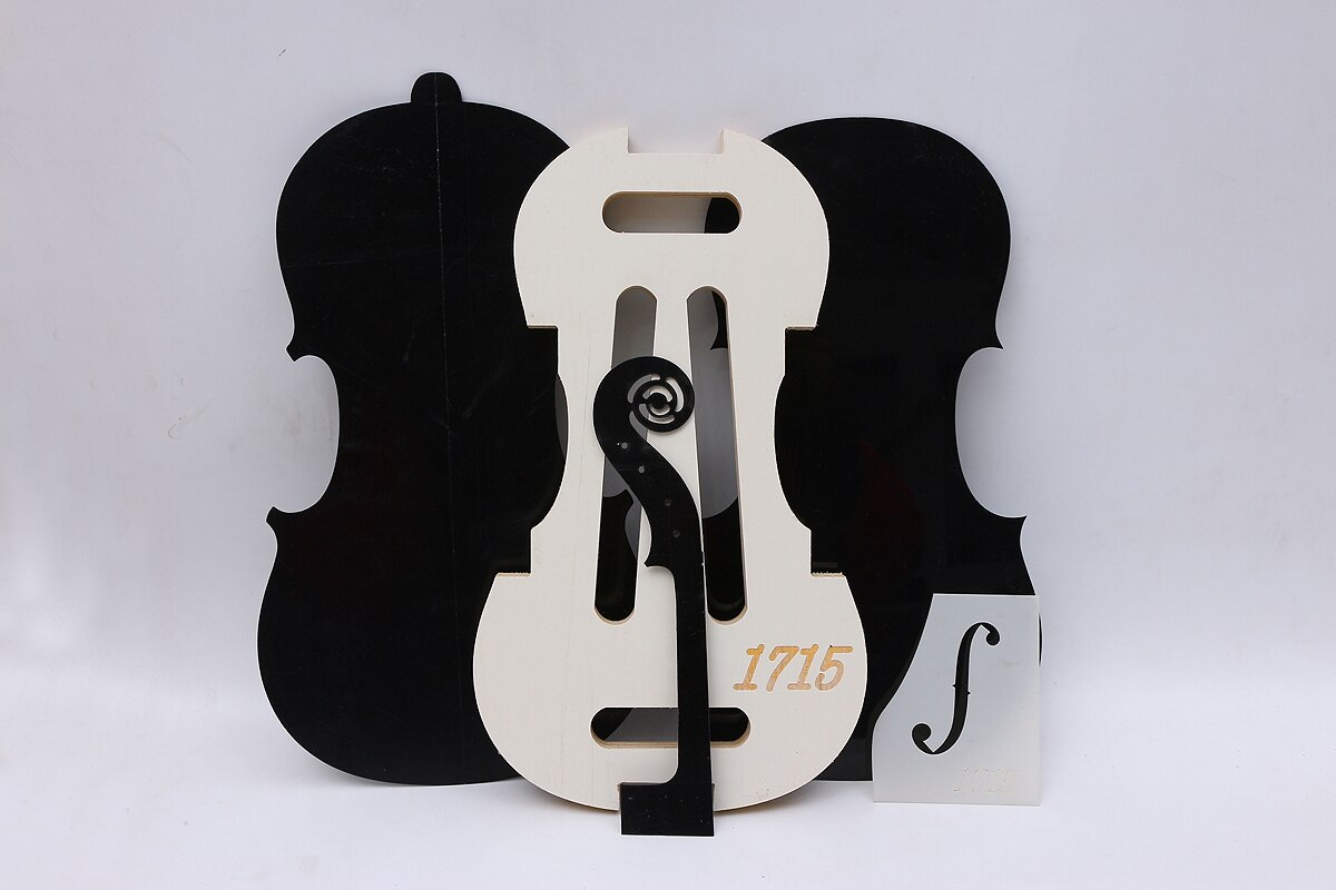 Stradivari-moldes de estilo de año 1715 para cuello de violín, molde de templete de agujero F, herramientas de fabricación de violín, 4/4