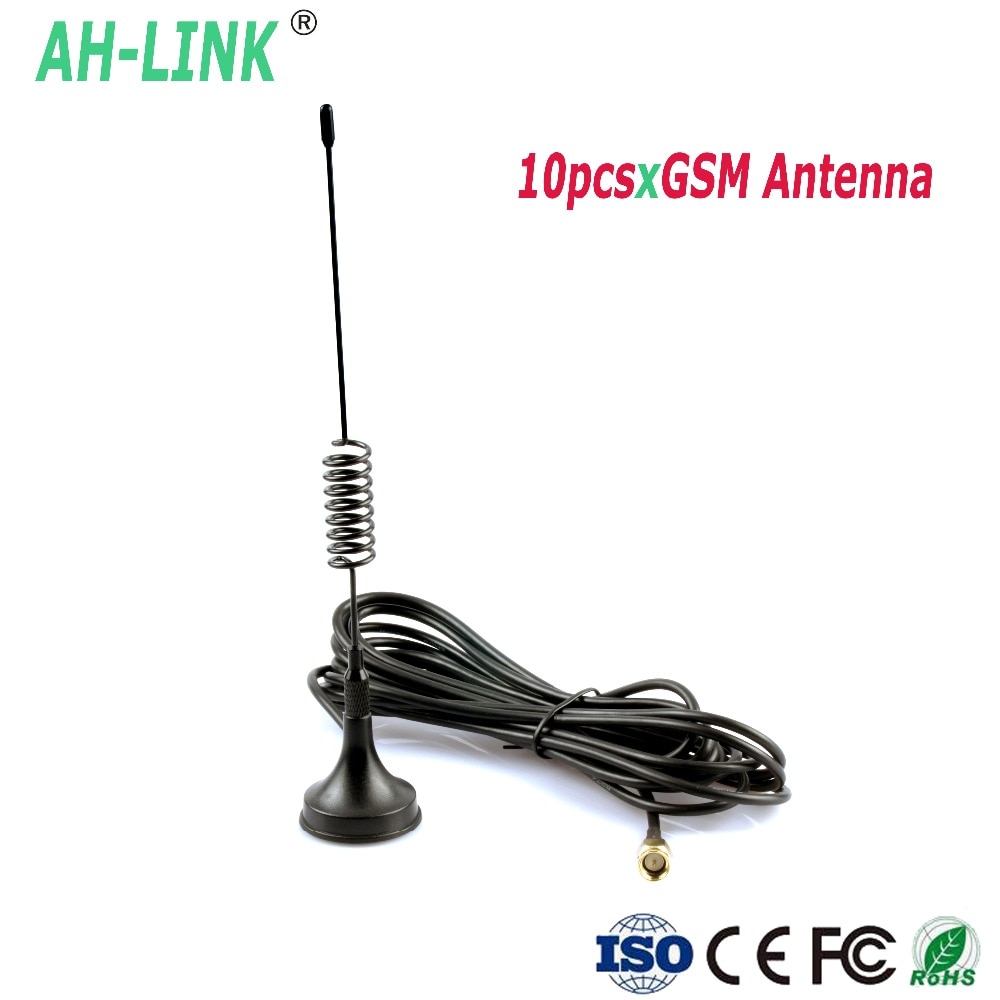 10 pezzi/lottp Antenna GSM 850/900/1800/1900 Mhz 3.5dbi 3 M Cavo SMA Maschio Base Magnetica per Terminale Senza Fili Fisso Telecomando