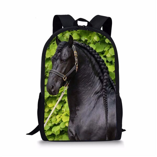 3 stuks/set met een mooi fries paard print patroon schooltas voor jongens tienermeisjes rugzakken kinderen studenten reistas: Cdgx 1512c